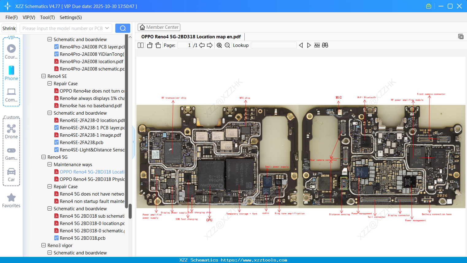OPPO Reno4 5G-2BD318 Location Map En